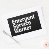 Emergent Service Worker Rechthoekige Sticker (Envelop)