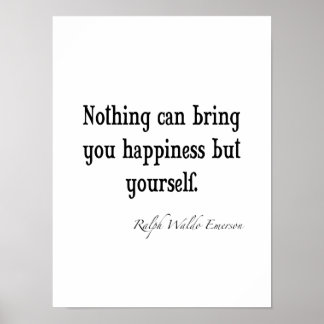 Emerson Happiness Inspirerend Citaat Poster