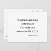  Emerson Inspirerend Character Quote Briefkaart (Voorkant / Achterkant)