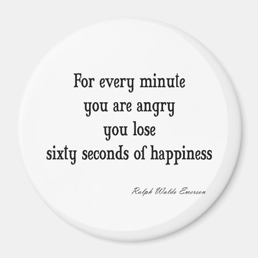 Emerson Inspirerend Geluk Citaat Magneet (Voorkant)