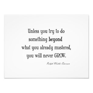  Emerson Inspirerend Groei Mastery Quote Foto Afdruk
