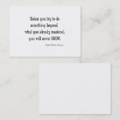 Emerson Inspirerend Groei Mastery Quote Visitekaartje (Voorkant / Achterkant)