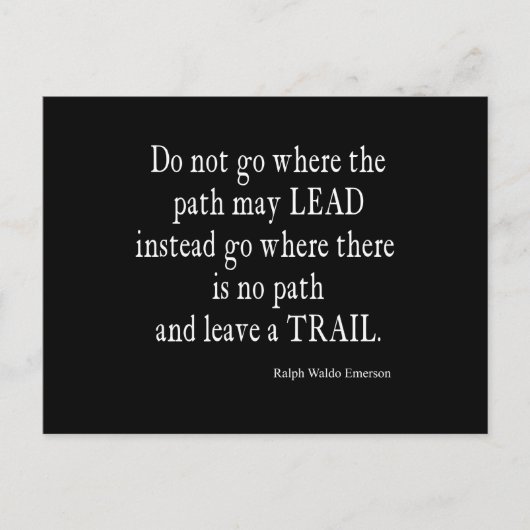 Emerson Inspirerend Leadership Quote Briefkaart (Voorkant)