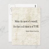 Emerson Inspirerend Quote Briefkaart (Voorkant / Achterkant)