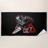 Emerson Knives CQC-7 Predator White Golf Towel Strandlaken (Voorkant)