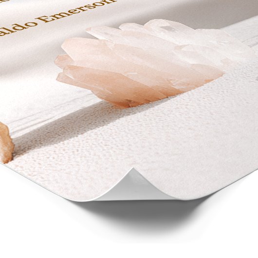 Emerson Mindset Quote Poster with Crystals  (Coin)