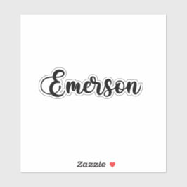 Emerson Naam - Handgeschreven kalligrafie Sticker