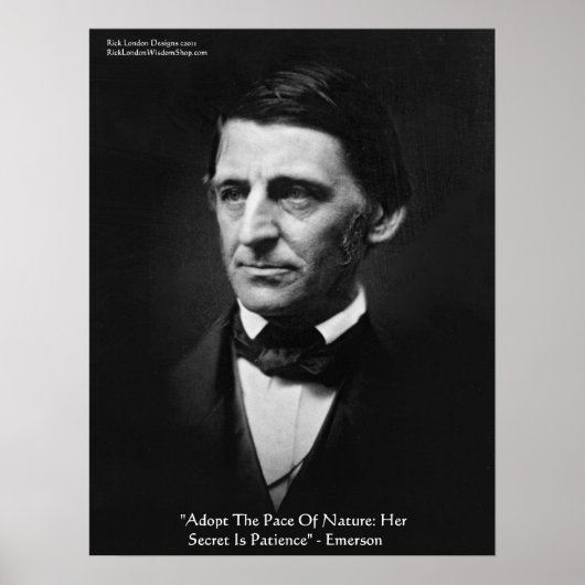 Emerson "Pace of Natuur" Wisdom Quote Poster (Voorkant)