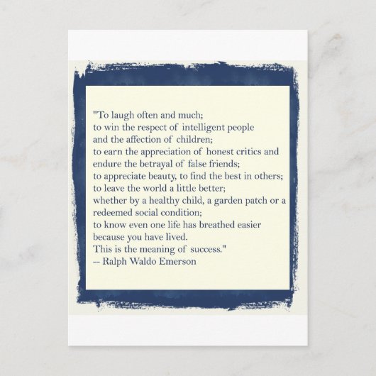 Emerson Quote Briefkaart (Voorkant)