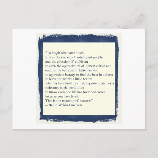 Emerson Quote Briefkaart (Voorkant)