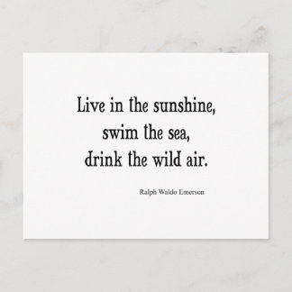 Emerson woont op Sunshine Quote Briefkaart