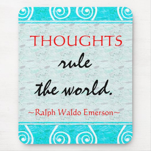 Emerson's Motivating Quote Mousepad Muismat (Voorkant)