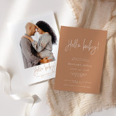 EMERY | Elegante Baby shower Hallo Kaart