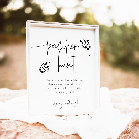 EMERY Fopspeen Hunt Baby shower spel Poster