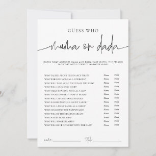 EMERY Whimsi Mama of Papa Baby Shower Spelkaart Kaart