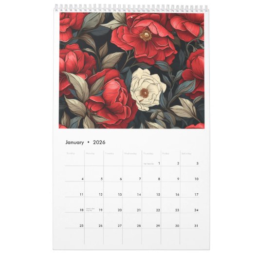 Émeute de Roses 2026 Calendrier (Jan 2026)