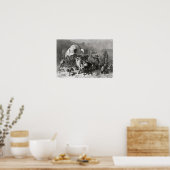 Emigratie naar het Western land Poster (Keuken)