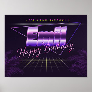 Emil Name Vorname retro Poster Geburtstag