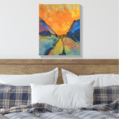 Emil Nolde Mountain Landscape Valley with Sunset Canvas Afdruk (Insitu (Slaapkamer))