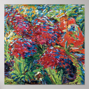 Emil Nolde Rode Bloemen Expressionisme Fijne Kunst Poster