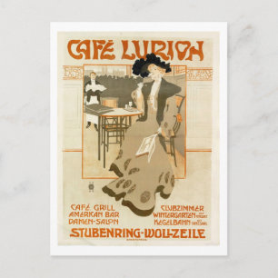 Emil Ranzenhofer, Cafe Lurion, 1903 Briefkaart