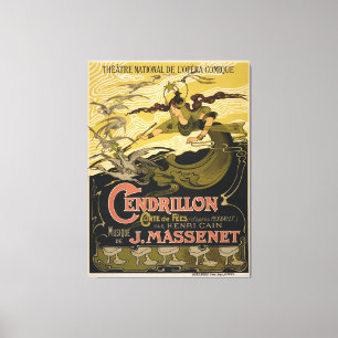Emile Bertrand poster Jules Massenet's Cendrillon Canvas Afdruk