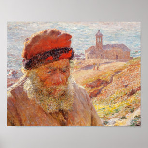 Emile Claus - Ampelio, oude visser van Bordighera Poster