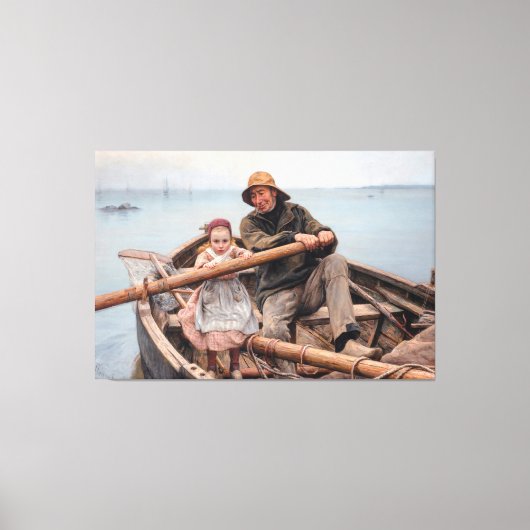 Émile Renouf - De helpende hand (1881) Canvas Afdruk (Voorkant)