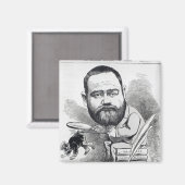 Emile Zola als naturalist uit 'L'Eclipse' Magneet (Voorkant / Achterkant)