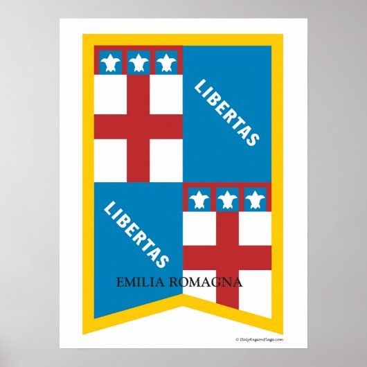 Emilia Romagna Regio Poster (Voorkant)