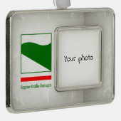 Emilia-Romagna Verzilverd Kader Ornament (Rechts)