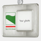 Emilia-Romagna Verzilverd Kader Ornament (Links)