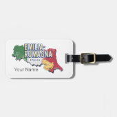 Emilia Romagna Vlag Italië Retro Regio Kaart  Bagagelabel (Voorkant horizontaal)