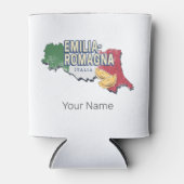 Emilia Romagna Vlag Italië Retro Regio Kaart  Blikjeskoeler (Voorkant)