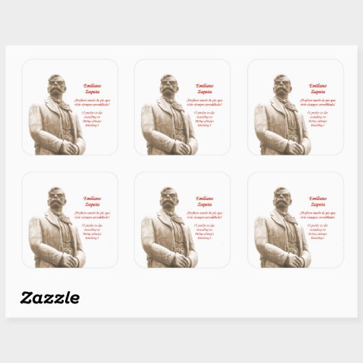 Émiliano Zapata citation autocollant (Feuille)