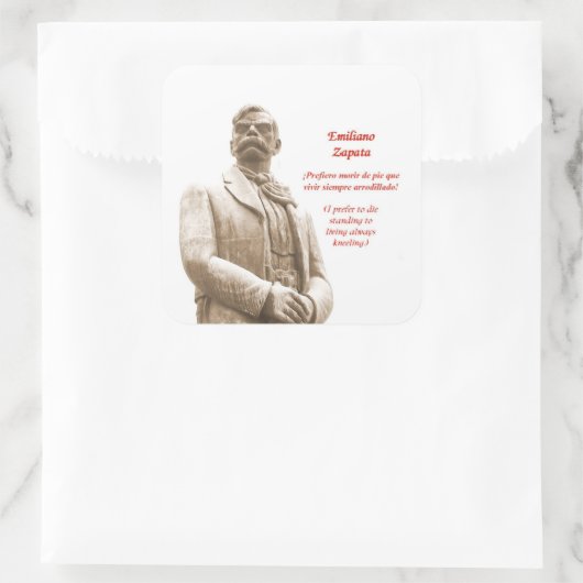 Émiliano Zapata citation autocollant (Sac)