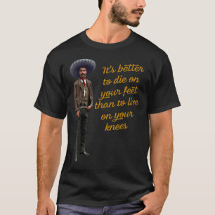 Emiliano Zapata Mexican Flag La Revolucion Mexican T-shirt