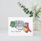 Émilie Romagne Drapeau Italie Retro Carte Région V (Debout devant)