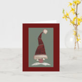 Emil's Santa, Mid-Century Modern Christmas Kaart (Gele Bloem)