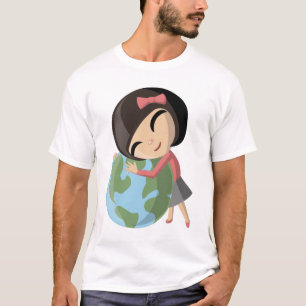Emily aime le T-shirt de la terre