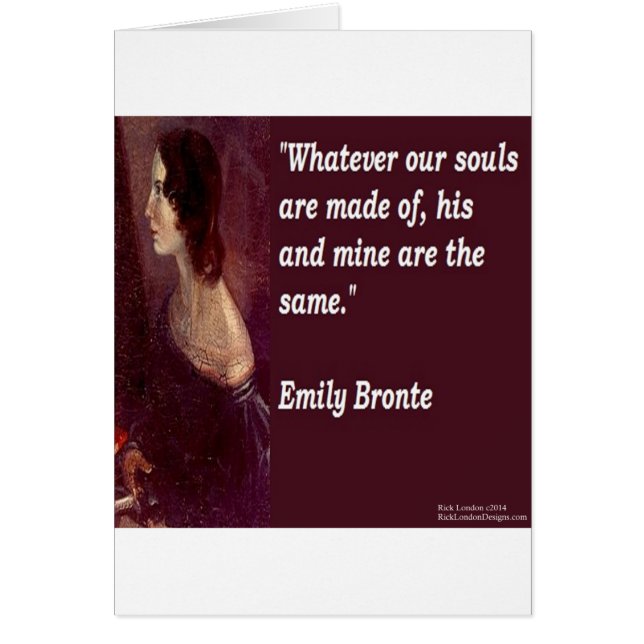 Emily Bronte & beroemd Onze zielen citaat (Voorkant)