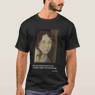 Emily Bronte Chaque feuille me dit bonheur t-shirt
