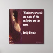 Emily Bronte & Citation "Nos Âmes" Toile Imprimer (Recto)