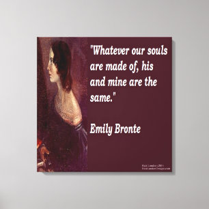 Emily Bronte & Citation "Nos Âmes" Toile Imprimer