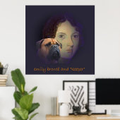 Emily Bronte en haar hond "Keeper" Poster (Thuiskantoor)