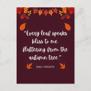 Emily Bronte herfstcitaat Briefkaart