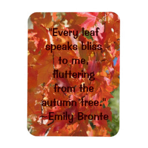 Emily Bronte herfstcitaat Magneet