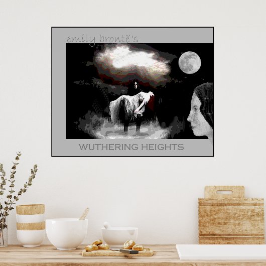 Emily Bronte joins Heathcliff en Cathy Poster (Keuken)