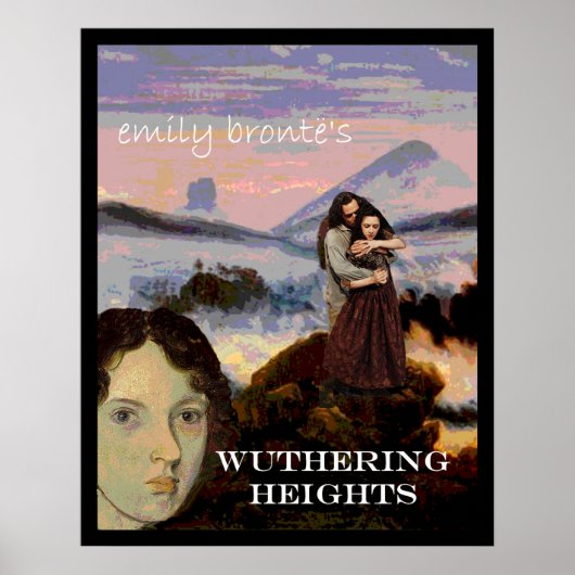 Emily Bronte met Heathcliff en Cathy Poster (Voorkant)