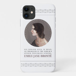 Emily Bronte Portrait en Quote - Geen Coward Soul iPhone 11 Hoesje